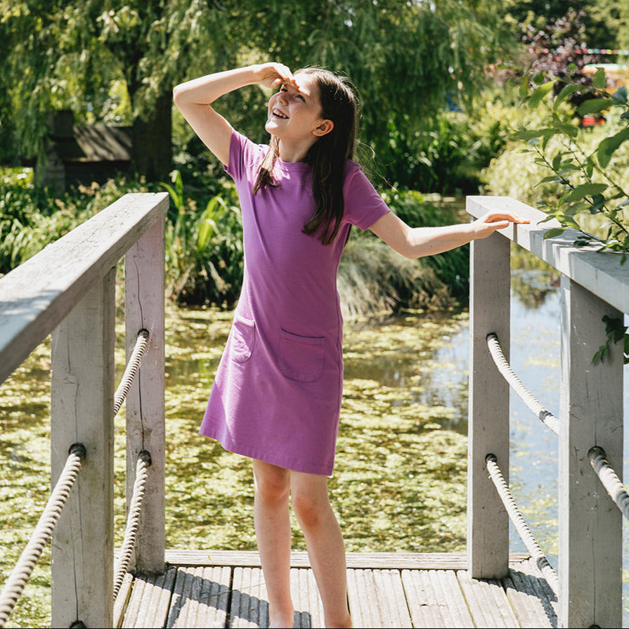 Greta orchid short sleeve dress