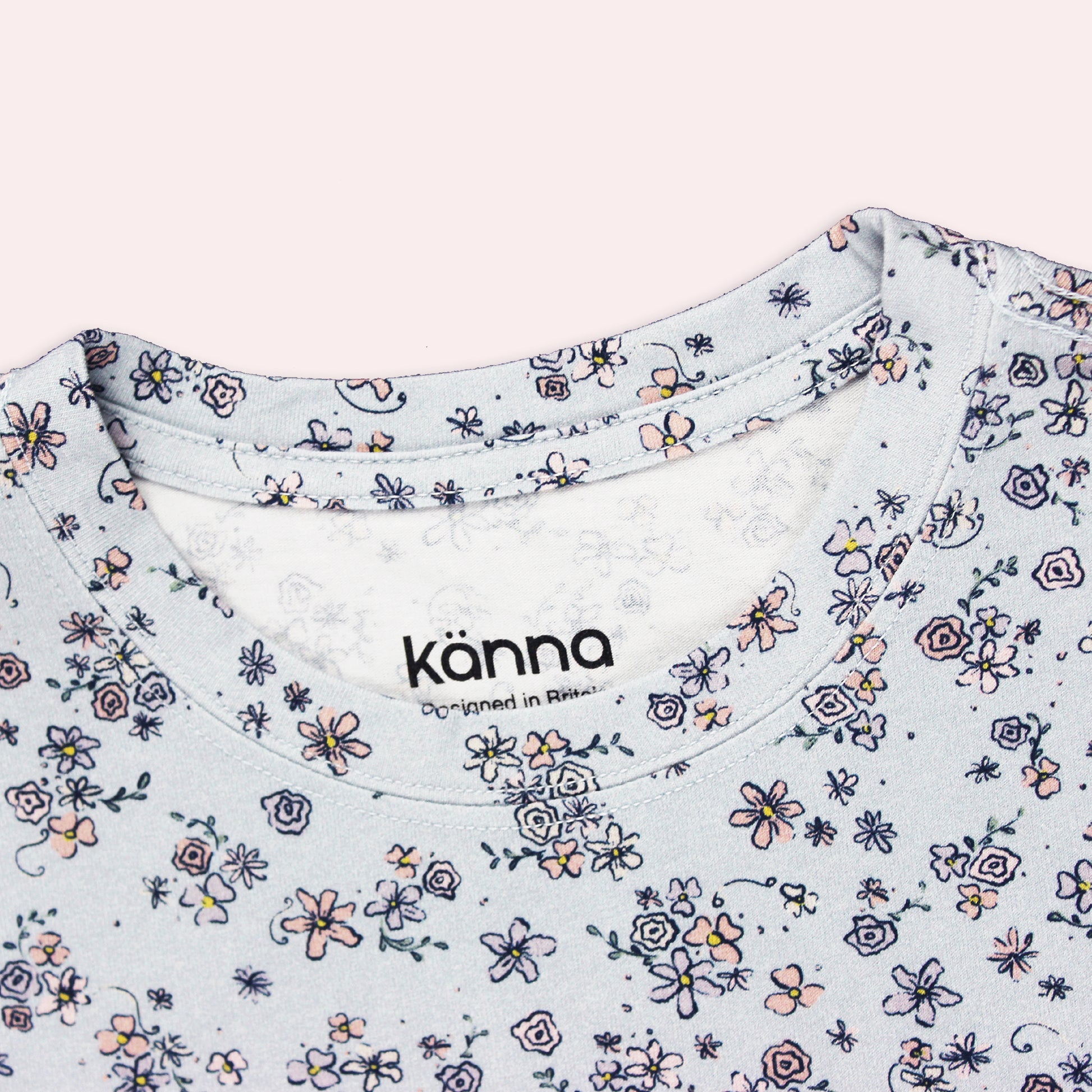 Floral tee sensory printed label