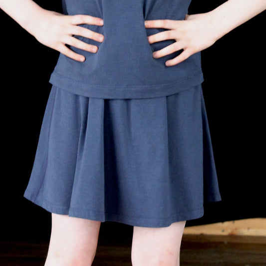 sensory dark blue skirt