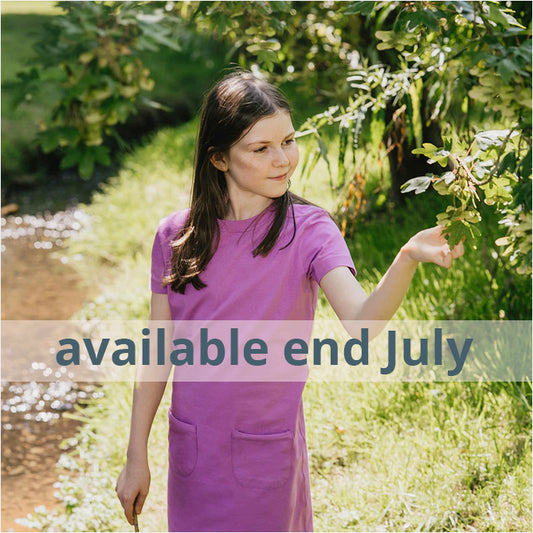 purple Greta short sleeve sensory dress