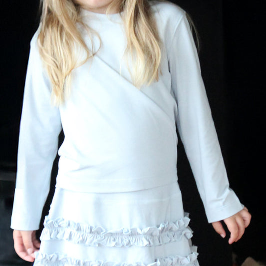 long sleeve sensory tee light blue