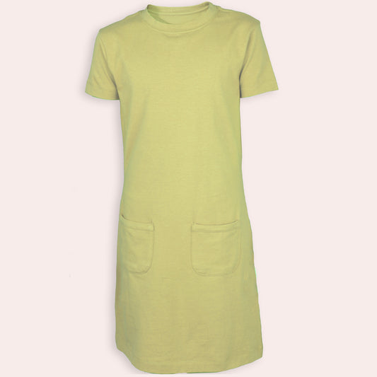 Yellow fresia sensory short-sleeve dress