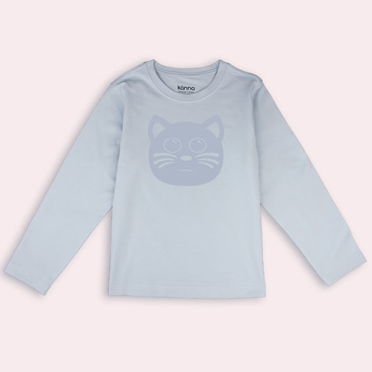 Taylor Long-Sleeve Tee with Lester Cat Motif