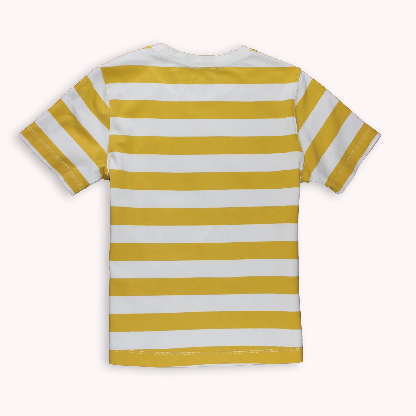 mustard striped short sleeve sensory t-shirt