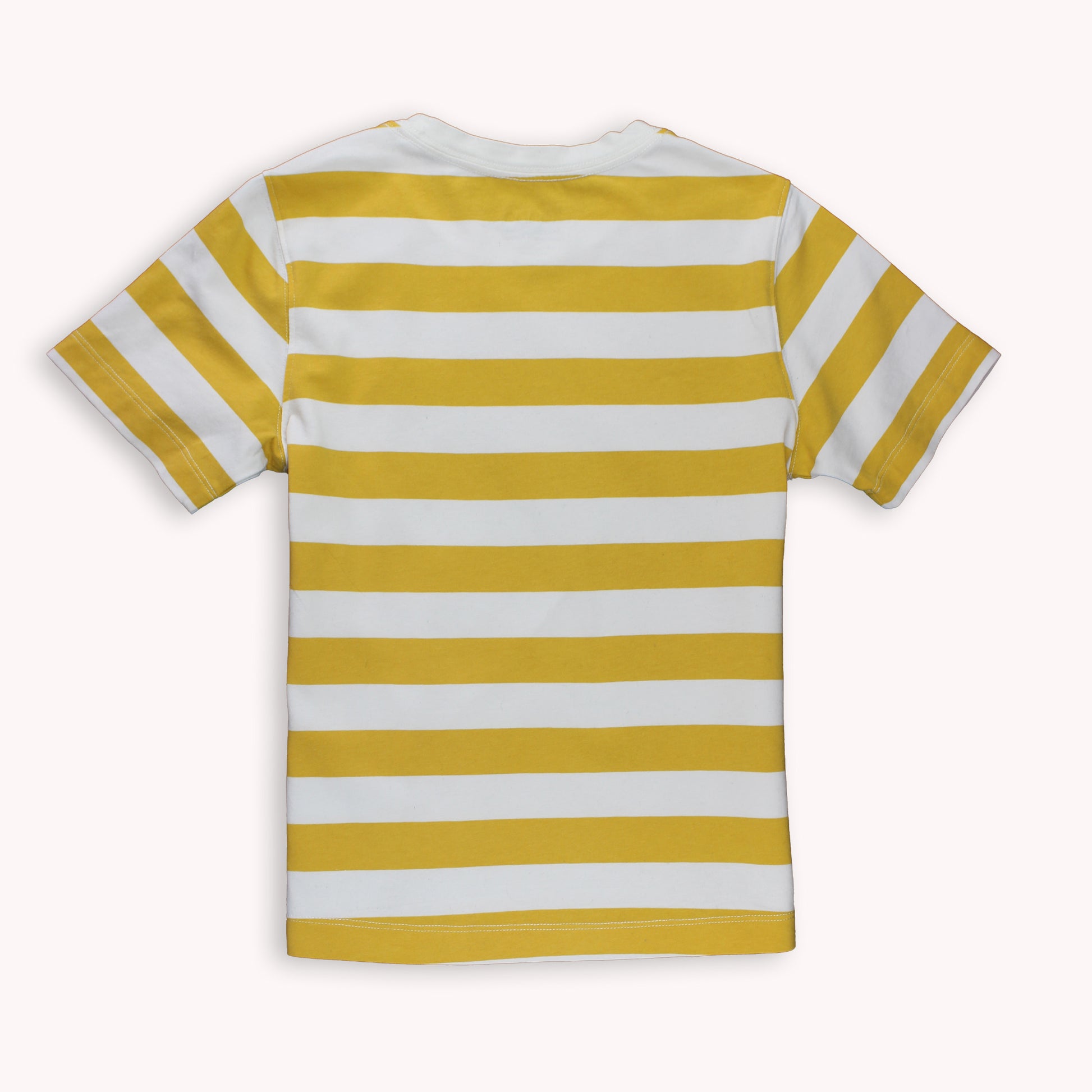 mustard striped short sleeve sensory t-shirt