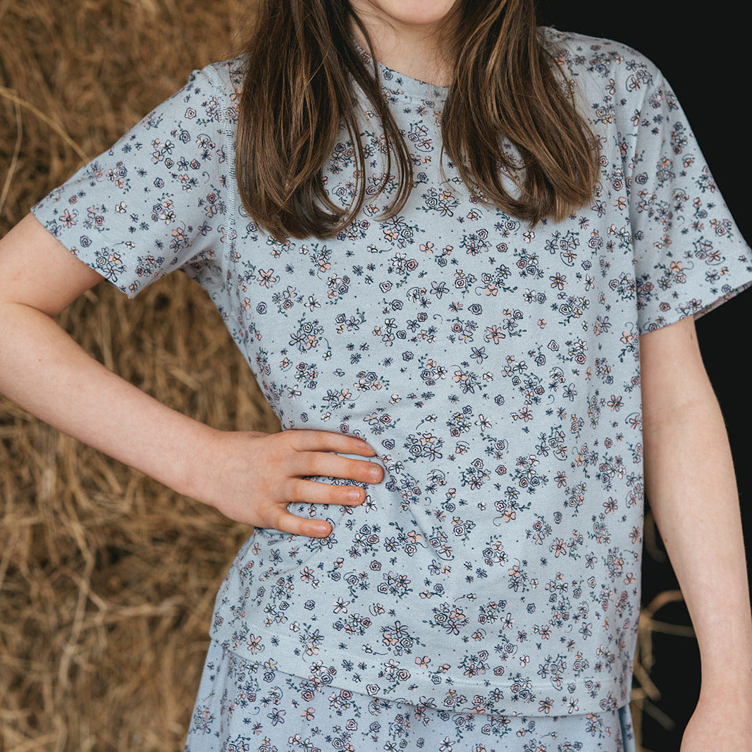 riley floral short sleeve tee