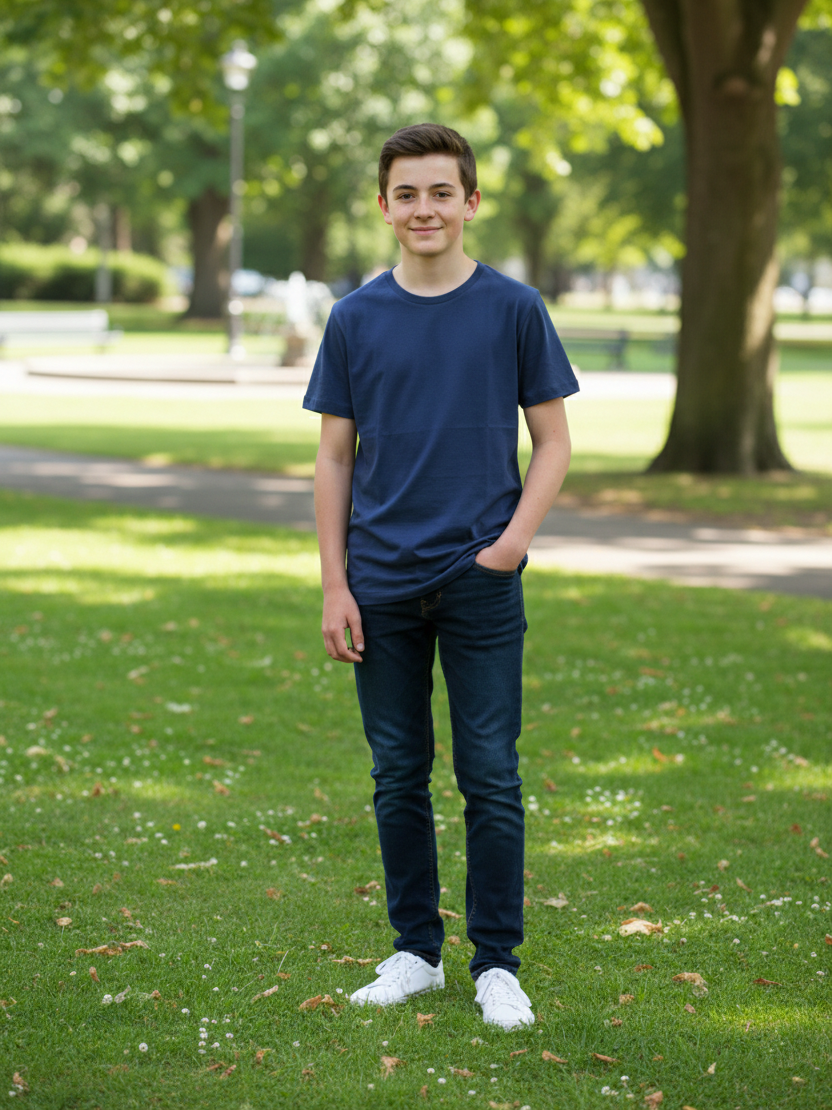Riley unisex dark blue tee 