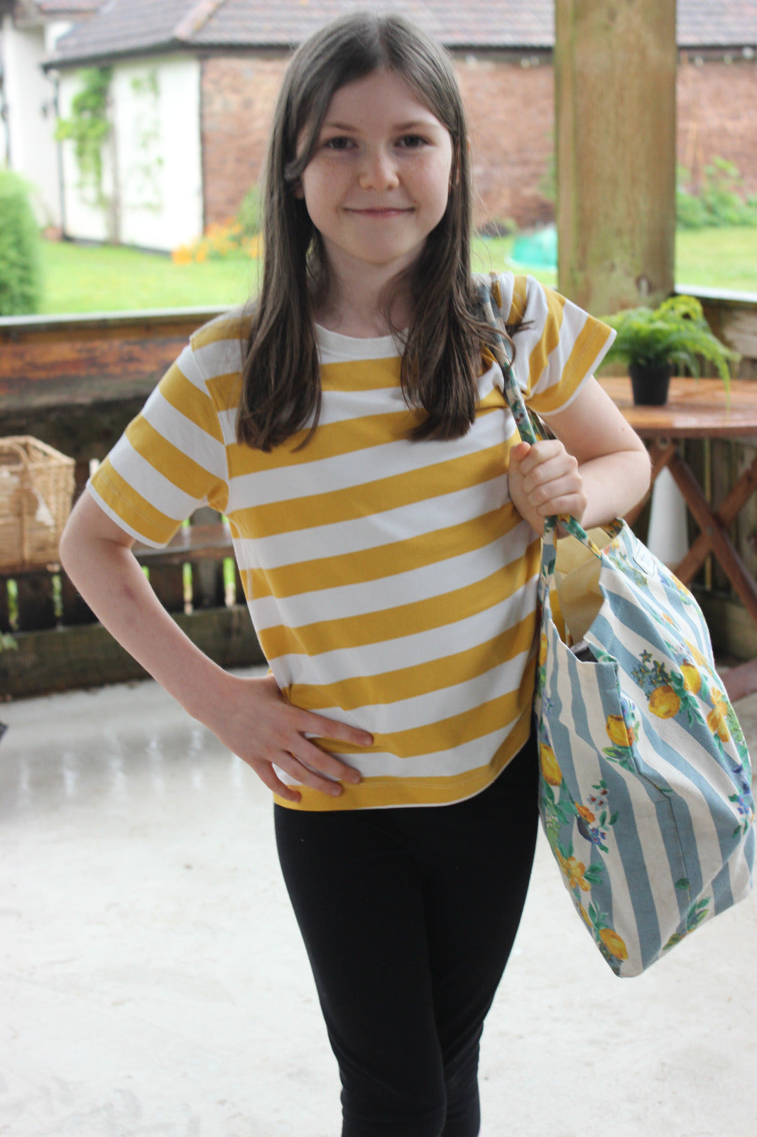 mustard striped sensory tee-short short sleeves