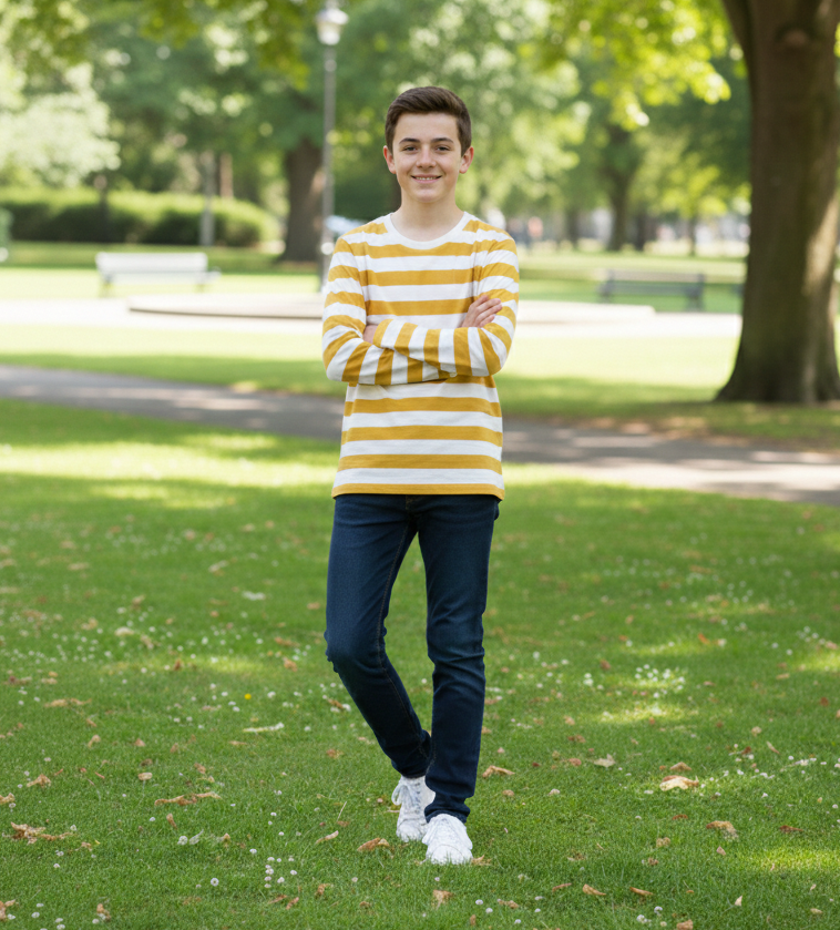 Taylor long sleeve stripe teenage boy